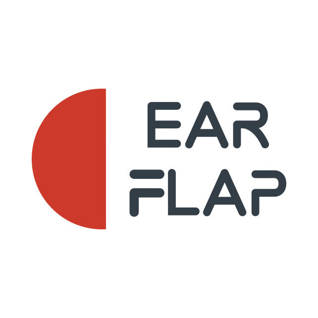 Logotipo Ear Flap vertical