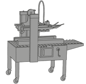 Icono de precintadora, cerradora semiautomática de cajas P15