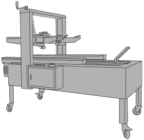 Icono de formadora + precintadora semiautomática de cajas P15F