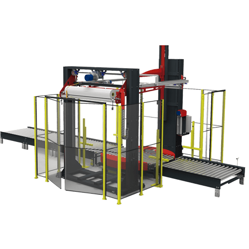 Sistema de enfardado en línea TRM1500 con vallado y sistema de aplicación de cubierta superior TDM1800