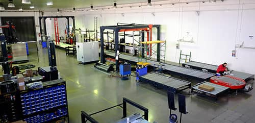 Línea completa de enfardado automático