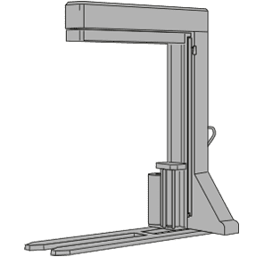 Icono enfardadora, envolvedora de palets con transpaleta modelo 800